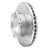 Dynamic Friction 2013-2020 Hino 5 Front Right Drilled & Slotted Silver Brake Rotor by Dynamic Friction Company 631-76147R