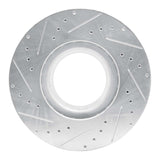 Dynamic Friction 2013-2020 Hino 5 Front Right Drilled & Slotted Silver Brake Rotor by Dynamic Friction Company 631-76147R