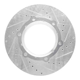 Dynamic Friction 2013-2020 Hino 5 Front Right Drilled & Slotted Silver Brake Rotor by Dynamic Friction Company 631-76147R