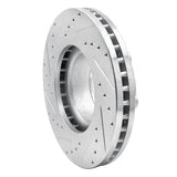 Dynamic Friction 2013-2020 Hino 5 Front Right Drilled & Slotted Silver Brake Rotor by Dynamic Friction Company 631-76147R