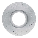 Dynamic Friction 2013-2020 Hino 5 Rear Left Drilled & Slotted Silver Brake Rotor by Dynamic Friction Company 631-76148L