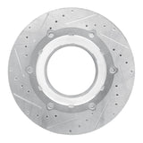 Dynamic Friction 2013-2020 Hino 5 Rear Left Drilled & Slotted Silver Brake Rotor by Dynamic Friction Company 631-76148L