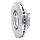 Dynamic Friction 2013-2020 Hino 5 Rear Left Drilled & Slotted Silver Brake Rotor by Dynamic Friction Company 631-76148L