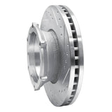 Dynamic Friction 2013-2020 Hino 5 Rear Right Drilled & Slotted Silver Brake Rotor by Dynamic Friction Company 631-76148R
