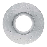 Dynamic Friction 2013-2020 Hino 5 Rear Right Drilled & Slotted Silver Brake Rotor by Dynamic Friction Company 631-76148R