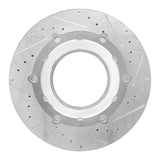 Dynamic Friction 2013-2020 Hino 5 Rear Right Drilled & Slotted Silver Brake Rotor by Dynamic Friction Company 631-76148R
