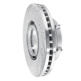 Dynamic Friction 2013-2020 Hino 5 Rear Right Drilled & Slotted Silver Brake Rotor by Dynamic Friction Company 631-76148R