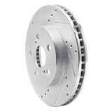 Dynamic Friction 2016-2022 Toyota Prius Prime Front Left Drilled & Slotted Silver Brake Rotor by Dynamic Friction Company 631-76151L