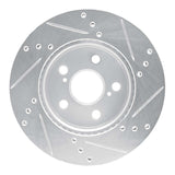 Dynamic Friction 2016-2022 Toyota Prius Prime Front Left Drilled & Slotted Silver Brake Rotor by Dynamic Friction Company 631-76151L