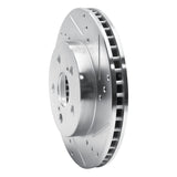 Dynamic Friction 2016-2022 Toyota Prius Prime Front Right Drilled & Slotted Silver Brake Rotor by Dynamic Friction Company 631-76151R