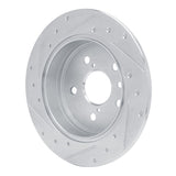 Dynamic Friction 2018-2024 Toyota Camry Rear Right Drilled & Slotted Silver Brake Rotor by Dynamic Friction Company 631-76152R
