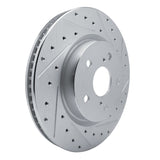 Dynamic Friction 2018-2025 Lexus UX200 Front Right Drilled & Slotted Silver Brake Rotor by Dynamic Friction Company 631-76154R