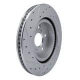 Dynamic Friction 2018-2025 Lexus UX200 Front Right Drilled & Slotted Silver Brake Rotor by Dynamic Friction Company 631-76154R