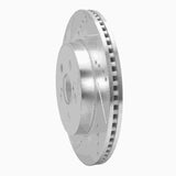 Dynamic Friction 2019-2025 Toyota Corolla (US/Canada) Front Left Drilled & Slotted Silver Brake Rotor by Dynamic Friction Company 631-76155L