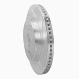 Dynamic Friction 2019-2025 Toyota Corolla (Mexico) Front Right Drilled & Slotted Silver Brake Rotor by Dynamic Friction Company 631-76155R