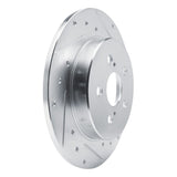 Dynamic Friction 2019-2025 Toyota Corolla (Mexico) Rear Right Drilled & Slotted Silver Brake Rotor by Dynamic Friction Company 631-76156R