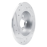 Dynamic Friction 2019-2025 Toyota Corolla (Mexico) Rear Right Drilled & Slotted Silver Brake Rotor by Dynamic Friction Company 631-76156R