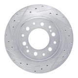Dynamic Friction 2022-2025 Lexus LX600 Rear Left Drilled & Slotted Silver Brake Rotor by Dynamic Friction Company 631-76163L
