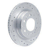 Dynamic Friction 2022-2025 Lexus GX550 Rear Right Drilled & Slotted Silver Brake Rotor by Dynamic Friction Company 631-76163R