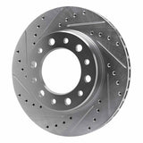 R1 Concepts 1976-1989 Toyota Land Cruiser Front Left Drilled & Slotted Silver Brake Rotor by R1 Concepts 631-76169L