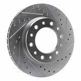 R1 Concepts 1976-1989 Toyota Land Cruiser Front Right Drilled & Slotted Silver Brake Rotor by R1 Concepts 631-76169R