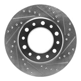 R1 Concepts 1976-1989 Toyota Land Cruiser Front Right Drilled & Slotted Silver Brake Rotor by R1 Concepts 631-76169R