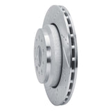 Dynamic Friction 2014-2016 Maserati Ghibli Rear Left Drilled & Slotted Silver Brake Rotor by Dynamic Friction Company 631-79003L