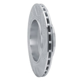 Dynamic Friction 2014-2016 Maserati Ghibli Rear Left Drilled & Slotted Silver Brake Rotor by Dynamic Friction Company 631-79003L