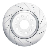 Dynamic Friction 2014-2016 Maserati Ghibli Rear Right Drilled & Slotted Silver Brake Rotor by Dynamic Friction Company 631-79003R