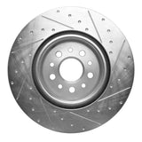 R1 Concepts 14-22 Maserati Ghibli Front Left Drilled & Slotted Silver Brake Rotor by R1 Concepts RNC-631-79005L