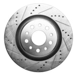 Dynamic Friction 2017-2024 Maserati Levante Rear Left Drilled & Slotted Silver Brake Rotor by Dynamic Friction Company 631-79010L