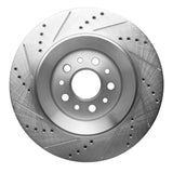 Dynamic Friction 2017-2024 Maserati Ghibli Rear Right Drilled & Slotted Silver Brake Rotor by Dynamic Friction Company 631-79010R