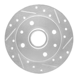 R1 Concepts 1981-1985 Mazda RX-7 Rear Right Drilled & Slotted Silver Brake Rotor