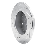 R1 Concepts 1981-1985 Mazda RX-7 Rear Right Drilled & Slotted Silver Brake Rotor