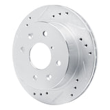 R1 Concepts 1984-1985 Mazda RX-7 Rear Left Drilled & Slotted Silver Brake Rotor by R1 Concepts 631-80008L