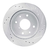 R1 Concepts 1984-1985 Mazda RX-7 Rear Left Drilled & Slotted Silver Brake Rotor by R1 Concepts 631-80008L