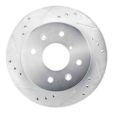 R1 Concepts 1984-1985 Mazda RX-7 Rear Left Drilled & Slotted Silver Brake Rotor by R1 Concepts 631-80008L