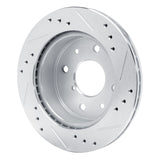 R1 Concepts 1984-1985 Mazda RX-7 Rear Left Drilled & Slotted Silver Brake Rotor by R1 Concepts 631-80008L
