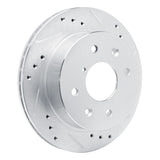 R1 Concepts 1984-1985 Mazda RX-7 Rear Right Drilled & Slotted Silver Brake Rotor by R1 Concepts 631-80008R