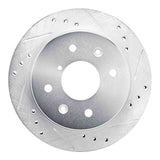 R1 Concepts 1984-1985 Mazda RX-7 Rear Right Drilled & Slotted Silver Brake Rotor by R1 Concepts 631-80008R