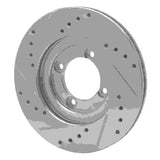 R1 Concepts 1983-1987 Mazda 626 Front Left Drilled & Slotted Silver Brake Rotor by R1 Concepts 631-80010L