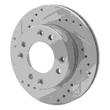 R1 Concepts 1986-1988 Mazda RX-7 Front Left Drilled & Slotted Silver Brake Rotor by R1 Concepts 631-80012L