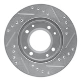 R1 Concepts 1986-1988 Mazda RX-7 Front Left Drilled & Slotted Silver Brake Rotor by R1 Concepts 631-80012L