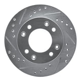 R1 Concepts 1986-1988 Mazda RX-7 Front Left Drilled & Slotted Silver Brake Rotor by R1 Concepts 631-80012L