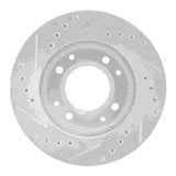 R1 Concepts 1986-1988 Mazda RX-7 Front Right Drilled & Slotted Silver Brake Rotor by R1 Concepts 631-80012R