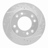 R1 Concepts 1986-1988 Mazda RX-7 Front Right Drilled & Slotted Silver Brake Rotor by R1 Concepts 631-80012R