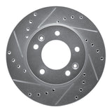 R1 Concepts 1986-1991 Mazda RX-7 Front Left Drilled & Slotted Silver Brake Rotor by R1 Concepts 631-80013L