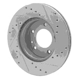 R1 Concepts 1986-1991 Mazda RX-7 Front Left Drilled & Slotted Silver Brake Rotor by R1 Concepts 631-80013L