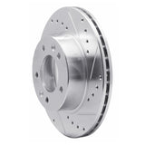 R1 Concepts 1986-1991 Mazda RX-7 Front Right Drilled & Slotted Silver Brake Rotor by R1 Concepts 631-80013R