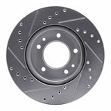 R1 Concepts 1986-1991 Mazda RX-7 Front Right Drilled & Slotted Silver Brake Rotor by R1 Concepts 631-80013R